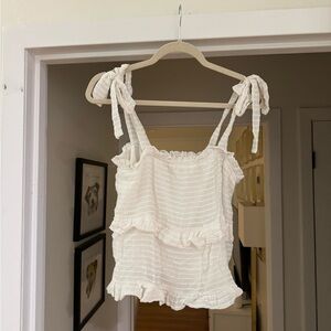 Tie Shoulder Tiered Tank